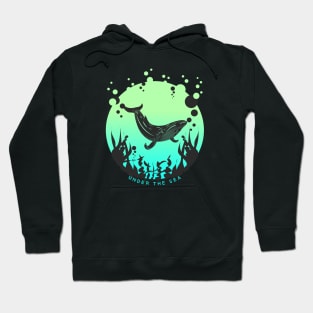 Under the Sea Retro Whale Ocean Lover Hoodie